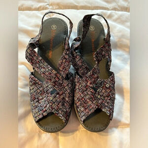 Bernie Mev. Brighten Comfort Wedge Sandal Size 41-US 10 10.5 multi color NEW